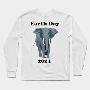 Earth Day Elephant 2024 Long Sleeve T-Shirt